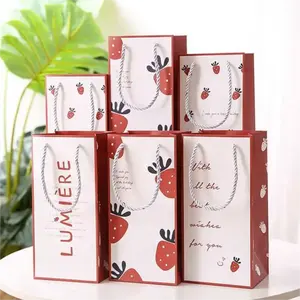 Recyclable Long Shopping Bag Red Wine Packaging Gift Bag Water Cup Packaging Bag