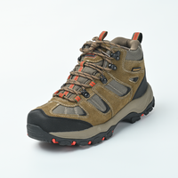 Chaussures de randonnée imperméables en cuir véritable pour hommes, à lacets, en toile et fourrure, pour l'escalade