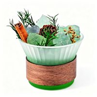 Diffuseur d'arômes en pierre de cristal naturelle de luxe, bol en verre pour huiles essentielles, ensemble d'ornements pour la maison, chambre et salon