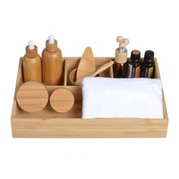 Bol en bambou miniature pour le maquillage, la beauté du visage, la crème cosmétique, mélange de produits