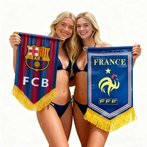 कस्टम पेनेटेंट ध्वज अनुकूलन योग्य डबल पक्षीय टीम स्वैप फ्लैग पॉलिएस्टर फांसी बैनर फुटबॉल टीम पेनेनेंट - Product Image 2