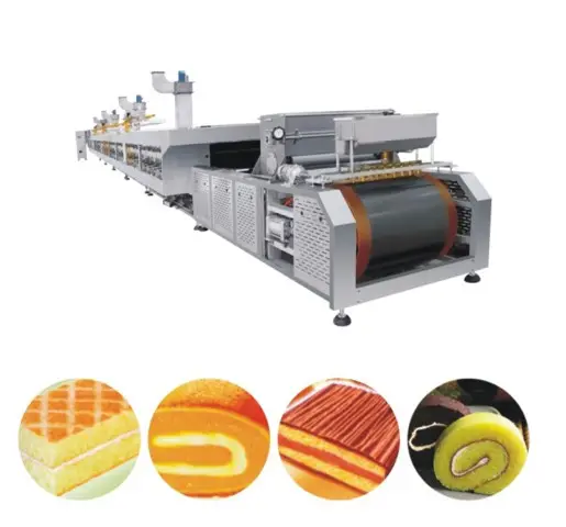 Volautomatische Zwitserse Rolproductielijn Rol Cake Maken Machine