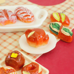 Nuovo stile Pretzel pane in resina Flatback Cabochon per fai da te Scrapbooking gioielli che fanno casa delle bambole Mini Food crema di arte colla - Product Image 3