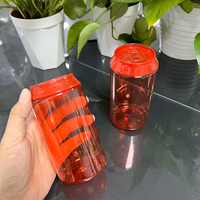 Mini boîte de soda en plastique transparent forme pot bouchon à vis tailles personnalisées 100ml 250ml 330ml pour emballage de chocolat biscuit collation bonbons