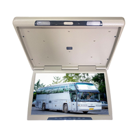 Écran tactile IPS 24 pouces pour voiture, moniteur rabattable pour le toit avec Android Auto, carte SD, WiFi, USB, 1080p