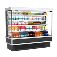Vitrine Réfrigérée Verticale Électrique Commerciale pour Fruits et Légumes, Refroidissement par Air, Dégivrage Automatique, Personnalisable