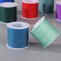 Fil de jade en nylon tressé de 0,8 mm, 50 mètres/rouleau, pour la fabrication de bijoux DIY, nœuds chinois, colliers et bracelets