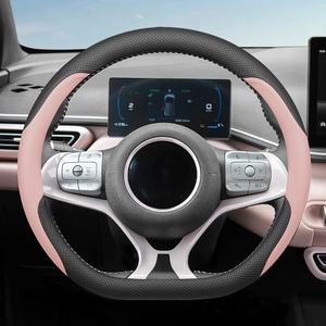 ที่หุ้มพวงมาลัยรถยนต์หนังสำหรับ <span class=keywords><strong>BYD</strong></span> <span class=keywords><strong>ATTO</strong></span> <span class=keywords><strong>3</strong></span> Yuan PLUS เพลงถังบวกไม่จำเป็นต้องเย็บอุปกรณ์เสริมด้วยมือ - Product Image 3