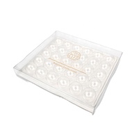 Boîtes cadeaux d'emballage en plastique transparent de 30 bonbons au chocolat et à la truffe personnalisées de luxe avec plateau blister inséré
