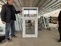 Vente directe d'usine PVC dernière conception UPVC fenêtre à battant simple vitrage en plastique à double vitrage avec panneau fixe