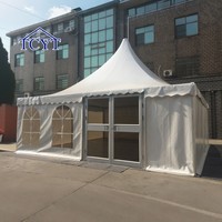 Carpa de Jardín Tipo Pagoda para Fiestas al Aire Libre de 6*6 Metros, Impermeable, Carpa Blanca para Celebraciones y Bodas, Gazebo en Venta