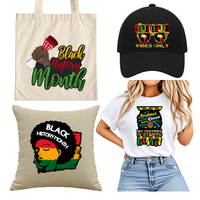 Impression de vêtements en gros avec transferts thermiques Plastisol et DTF, et transferts vinyle, personnalisés avec motifs Juneteenth pour sérigraphie