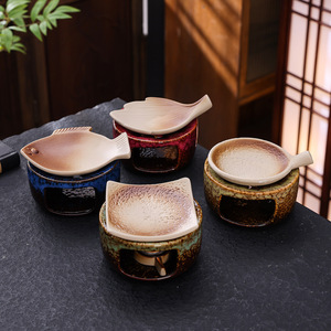 Brûleur d'encens et d'huiles essentielles en céramique, brûleur d'encens à effet de fournaise, four de cuisson isolé au feu en cèdre - Product Image 2