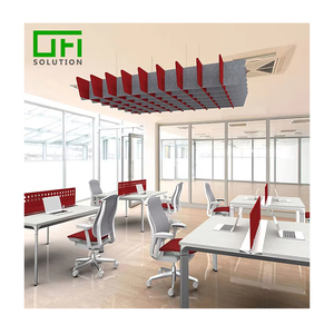 Pannello acustico del soffitto in poliestere che appende <span class=keywords><strong>pannelli</strong></span> acustici del controsoffitto fonoassorbente pannello acustico per l'ufficio - Product Image 4