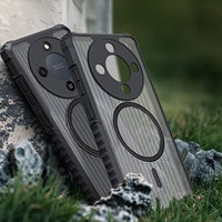 Coque de protection intégrale antichoc avec aimant intégré à grain vertical givré pour Huawei Honor X9D / X9C / X70