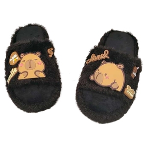 Gran oferta, zapatillas <span class=keywords><strong>de</strong></span> invierno Unisex, bonitos dibujos animados <span class=keywords><strong>de</strong></span> <span class=keywords><strong>Pikachu</strong></span>, zapatos <span class=keywords><strong>de</strong></span> Casa cálidos <span class=keywords><strong>de</strong></span> felpa a la moda para mujer - Product Image 5