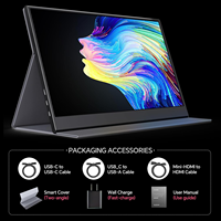 Moniteur de jeu portable IPS 15.6 P FHD 1080 pouces HDR haut-parleurs intégrés USB-C compatible avec les ordinateurs portables PS4 Switch