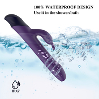 Odeco 3 en 1 Produits sexuels à double moteur, vibromasseur lapin vibrant avec fonctions de massage, de poussée et de rotation, pour stimulation vaginale et pénienne, jouet sexuel pour femmes