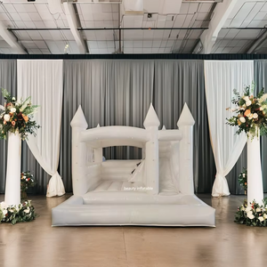 Trắng Nhỏ Pastel Inflatable Lâu Đài Với <span class=keywords><strong>Slide</strong></span> Combo Toddler Bounce House Trượt Cho Đám Cưới Bên - Product Image 3