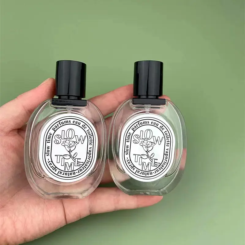 PULVERIZADOR cuadrado para perfume, botella de cristal vacía con tapa y caja, bomba de fragancia personalizada de lujo, 10, 30, 50, 100 ml, venta al por mayor