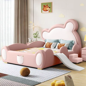 Camas Infantiles Modernas con Forma de Animales, con Cabecera Tapizada de Osito Adorable, Camas Completas para Niños, Venta al por Mayor - Product Image 6