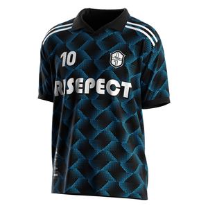 Camiseta de Fútbol Versátil con Cuello Polo de un Solo Botón, Paneles de Malla de Secado Rápido y Ranuras de Diseño Personalizado para Equipamiento de Aficionados en Noches de Partido - Product Image 1