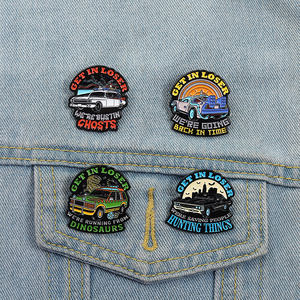 Pins de esmalte de películas de ciencia ficción, insignia de solapa para mochila, broche, regalo para amigos, con la frase 'Get in <span class=keywords><strong>Loser</strong></span> We Are Busting Ghosts' - Product Image 1