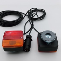 Nouveau kit d'accessoires pour remorque : feux de freinage, de clignotement, de positionnement et de plaque d'immatriculation, câble de 7,5 m, prise de remorque 7 broches, feux magnétiques universels 12 V