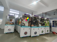 Machine de jeu de pêche de poupées à griffes bleues UL pour entreprise, mini borne d'arcade à monnayeur pour la chasse aux jouets