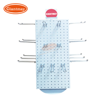 Support de panneau perforé 4 côtés personnalisé support rotatif de dessus de table support de fer autocollant crochet affichage Spinner