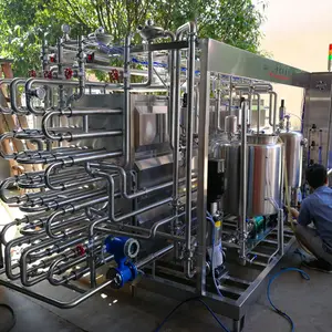 Milk Juice And Other Liquid Processing Uht Sterilizer Machine Tube Type Beverage Pasteurizer