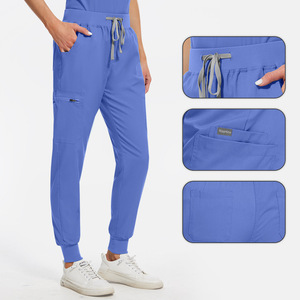 Haut col en V moderne personnalisé vente en gros femmes/hommes uniformes chirurgicaux ensemble de gommage d'hôpital avec des gommages de yoga confortables - Product Image 6