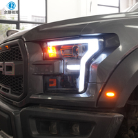 15-20 pour Ford Raptor F150 ensemble de phares à LED de voiture, feux de jour jaunes, phares modifiés et améliorés.