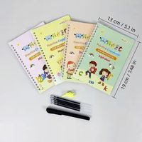 Lot de 4 cahiers d'écriture anglaise pour enfants, livres d'apprentissage de la calligraphie, jouets de dessin pour l'entraînement à la calligraphie