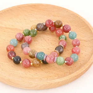 Bracelet perlé pour <span class=keywords><strong>homme</strong></span> en pierres naturelles et pierres précieuses assorties, personnalisable, vente en gros - Product Image 5