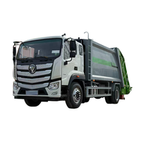 Nouveau camion compacteur de déchets Foton Planet 14-18cbm 4x2 à chargement arrière manuel, 245HP, Euro 5, diesel, pour la collecte des déchets