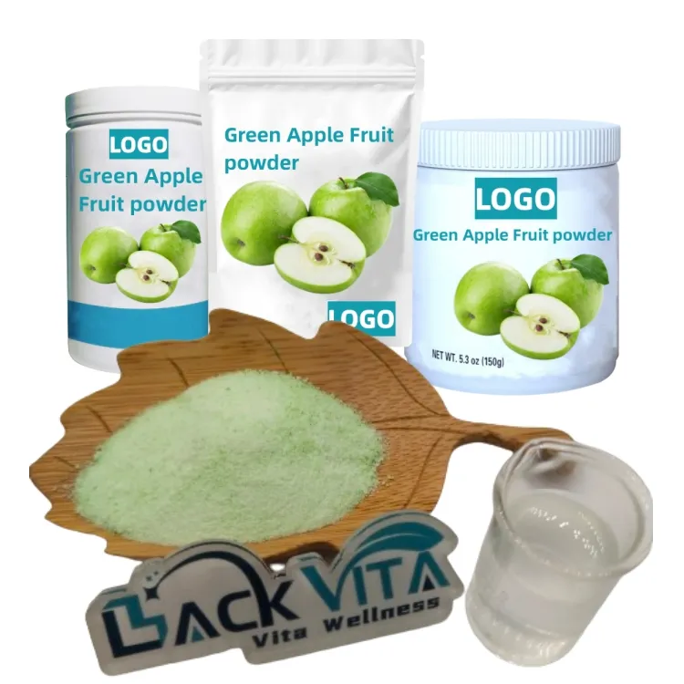 Großhandelspreis OEM/ODM organisch spray getrocknet grüner apfelsaft pulver grüner apfel tee pulver