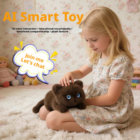 Jouet en peluche intelligent AI bionique chat, interactif vocal multilingue, compagnon éducatif, cadeau d'anniversaire pour adolescents - Vente chaude