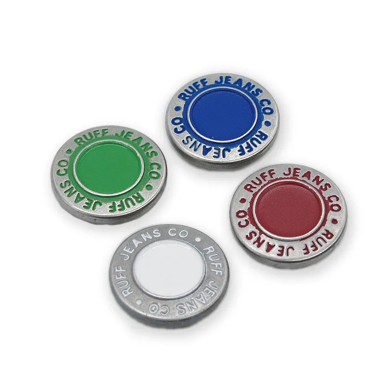 Orta gömme Snap düğmesi giysiler için renkli pirinç çin düğmeleri Metal yuvarlak çevre dostu baskılı destek