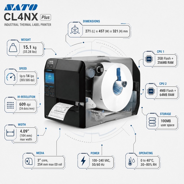 Fast Thermal Label Printer with SOS Cloud Predictive Maintenance RFID Barcode Machine for Factory PLC Automation Production Line