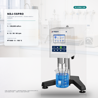 Viscosimètre rotatif USB RS232 NDJ-5SPRO avec sonde PT1000, 1-100 000 MPa.s, 4 réglages de vitesse