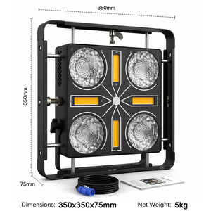 Projecteur matriciel LED RGBA 350W, 4x50W COB RGB, 4x40W Amber <span class=keywords><strong>DMX</strong></span> pour scène, concerts et événements - Product Image 2