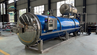 Autoclave de pulvérisation d'eau de chauffage à la vapeur de grande capacité de contre-pression pour des boîtes de conserve bocaux en verre bouteille de PP stérilisation des aliments
