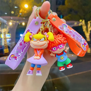 Anime <span class=keywords><strong>Rugrats</strong></span> llavero logotipo personalizado personaje de TV silicona PVC llavero Lindo bolso colgante regalo para fanáticos adultos - Product Image 5