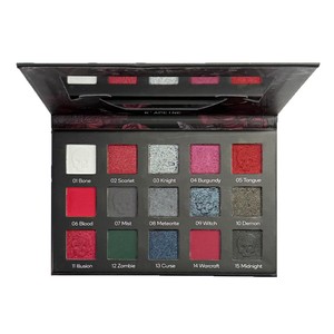 Palette de fards à paupières Halloween 15 couleurs, haute pigmentation, mat et scintillant, imperméable, maquillage professionnel pour le visage et le corps - Product Image 5