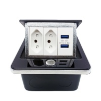 Enchufe Industrial Pop Power Socket IP44, Modelo Brasileño, Estándar Comercial, 2 Tomas BR, 2 USB Tipo-A, Tipo-C, 2 Salidas de CA, Voltaje Nominal de 15A