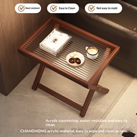 Table basse pliante, petite table basse portable pour pique-nique en plein air, mini table d'appoint populaire pour le salon