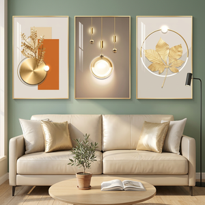 Conjunto de Arte Mural Moderno y Lujoso Enmarcado, Juego de 3 Piezas de Pinturas de Retratos Contemporáneos para Paredes - Product Image 2