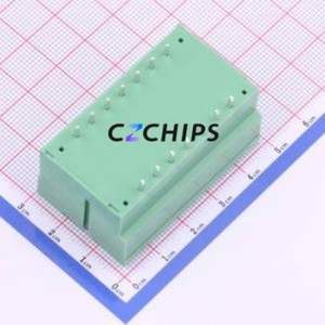 KF2EDGVHM-5.0-2*7P Plug-in Terminal Block Through hole,P=5mm Connector Board-to-Board / Socket - Closed Screw Fixing 5mm Green - Product Image 2