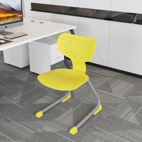 Chaise de réunion en plastique ergonomique, chaise de bureau scolaire, chaises de direction perforées à motif étoile pour salle de classe et lycée